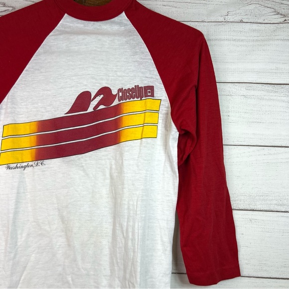 Vintage Mens Closeup Washington DC Baseball T-Shirt 80s Size M USA - Picture 4 of 9